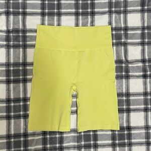 Yellow biker shorts